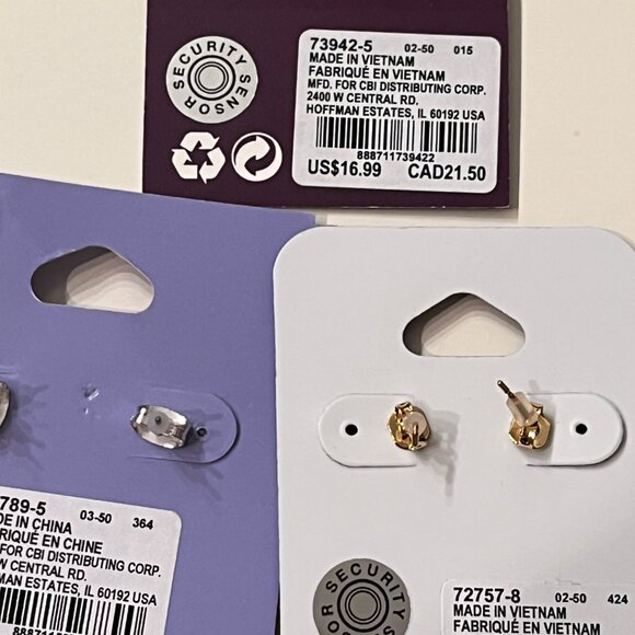 Claire’s & Luxe by Claire’s Stud Earrings – Hamburgers, Lollipops & Dogs! (k/x) - Picture 10 of 10